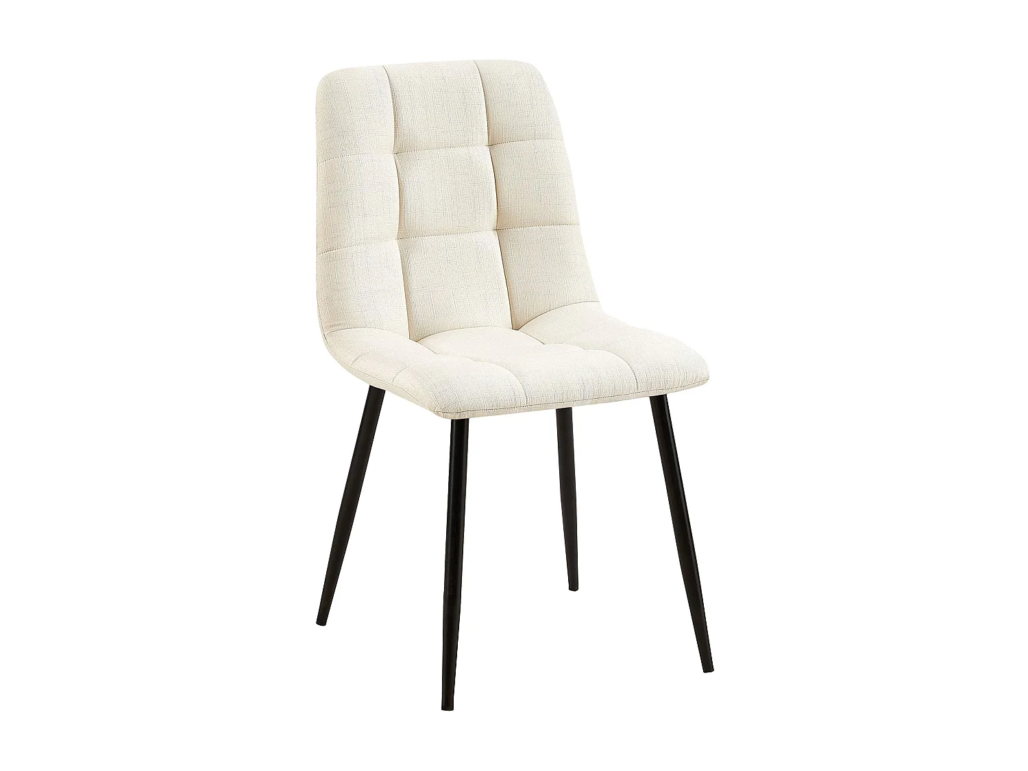 chaise salle à manger - Tissu - Crème - Tilde