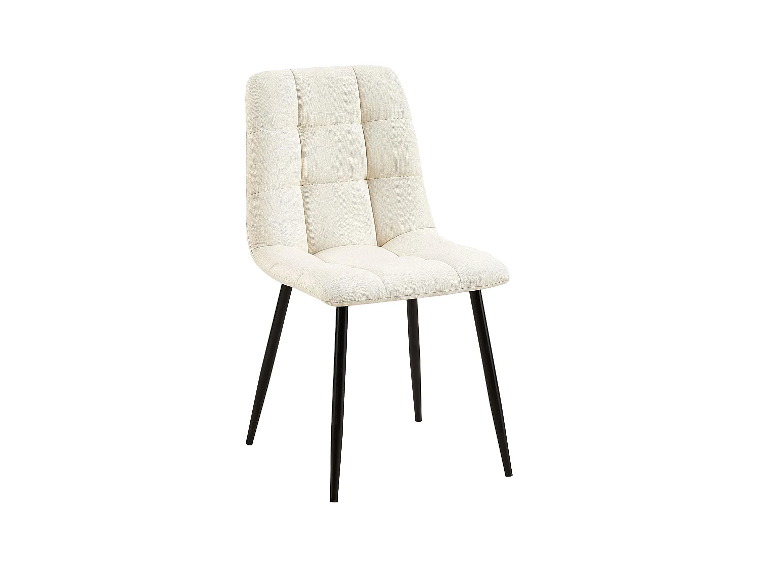 chaise salle à manger - Tissu - Crème - Tilde