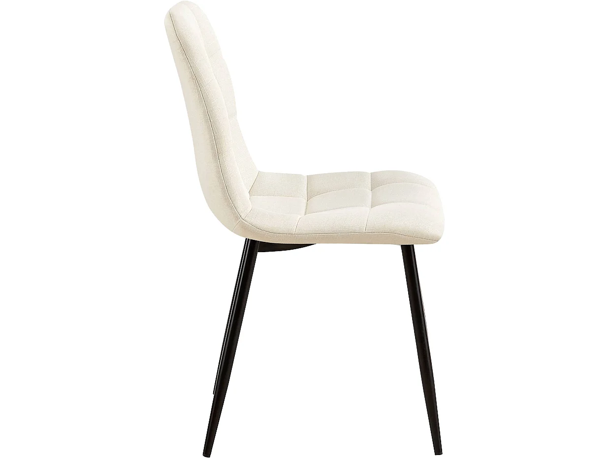 chaise salle à manger - Tissu - Crème - Tilde