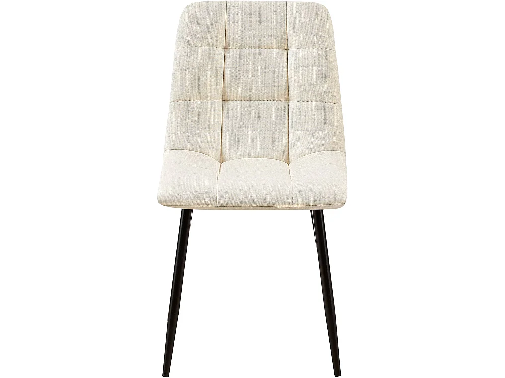 chaise salle à manger - Tissu - Crème - Tilde