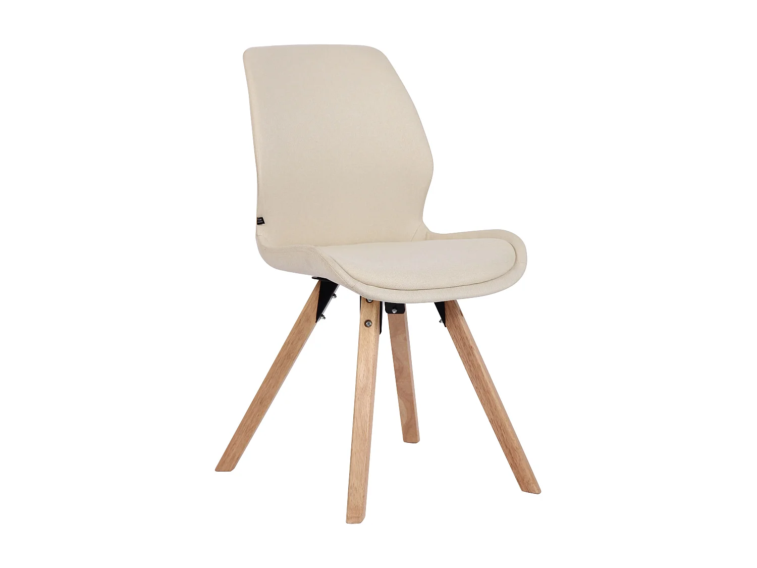 chaise salle à manger - Tissu - Crème - Luna