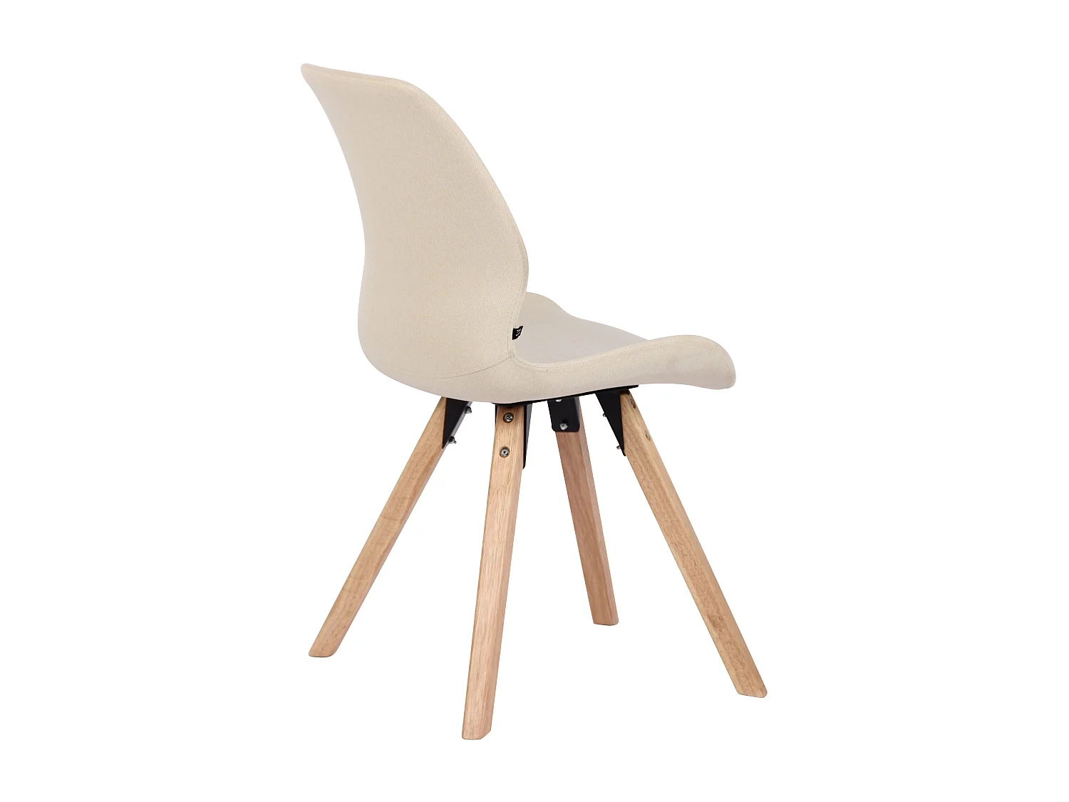 chaise salle à manger - Tissu - Crème - Luna