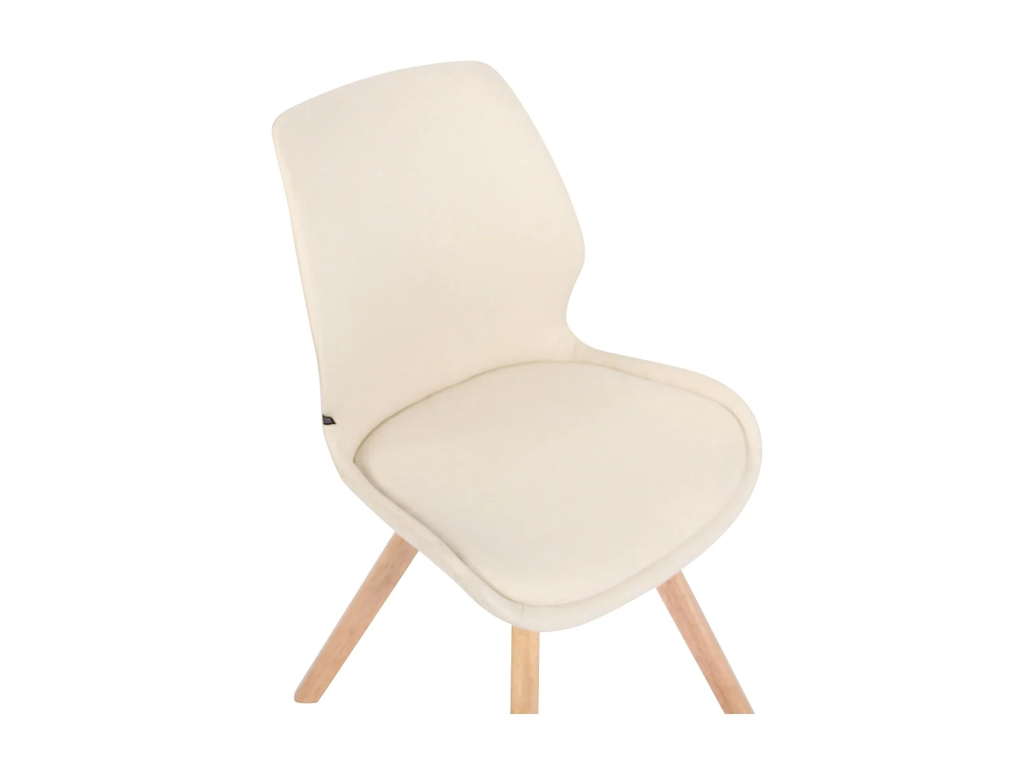 chaise salle à manger - Tissu - Crème - Luna