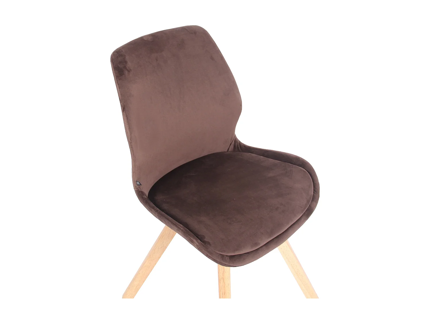 chaise salle à manger - Velours - Marron - Luna