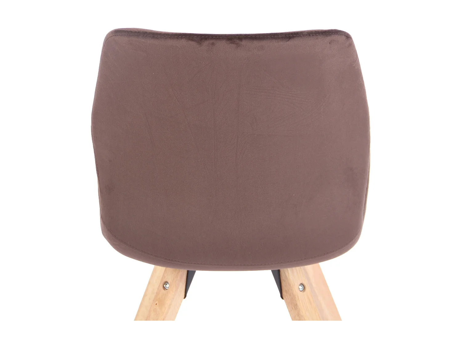 chaise salle à manger - Velours - Marron - Luna