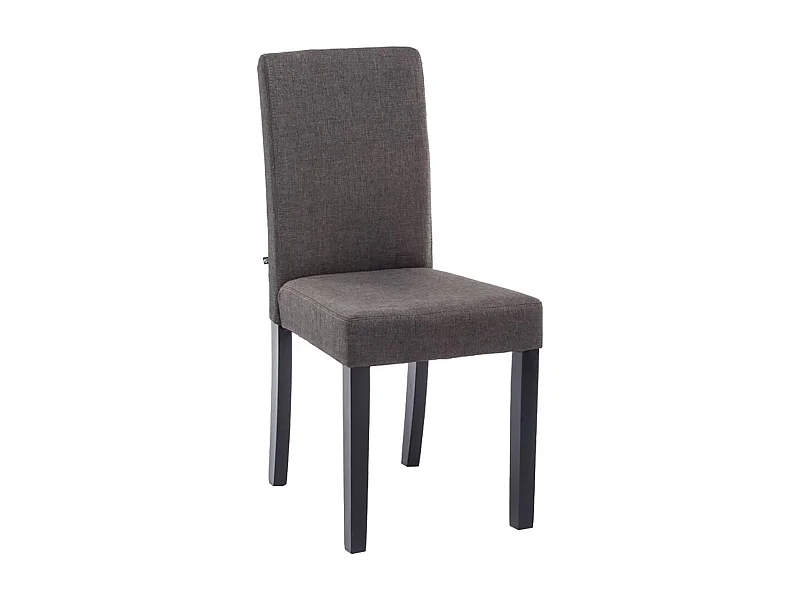 Eetkamerstoelen - Stof & zwart - donkergrijs - Ina