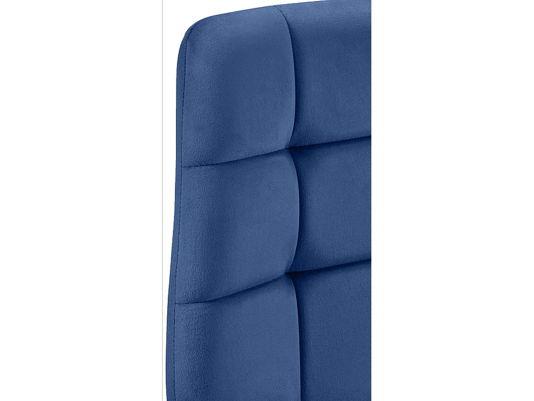 Set van 4  Eetkamerstoelen - Fluweel - blauw - Antibes