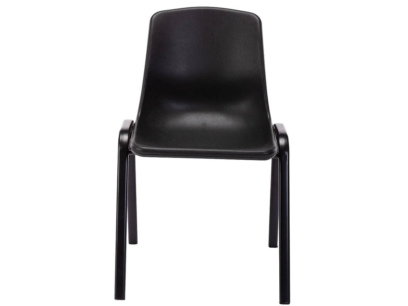 Lot de 4  chaise salle à manger - Plastique & Nature - Noir - Nowra