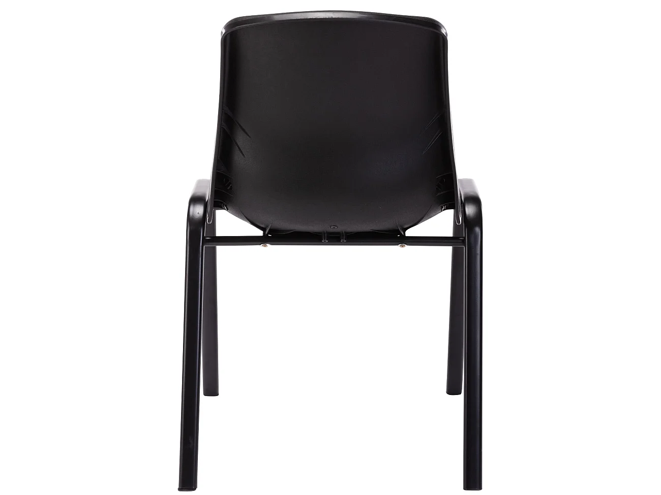 Lot de 4  chaise salle à manger - Plastique & Nature - Noir - Nowra