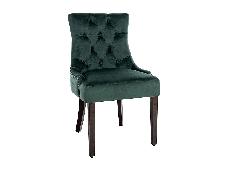 chaise salle à manger - Velours & Antique - Vert foncé - Aberdeen