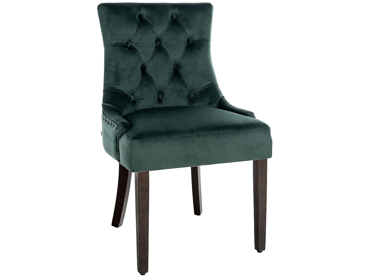 chaise salle à manger - Velours & Antique - Vert foncé - Aberdeen