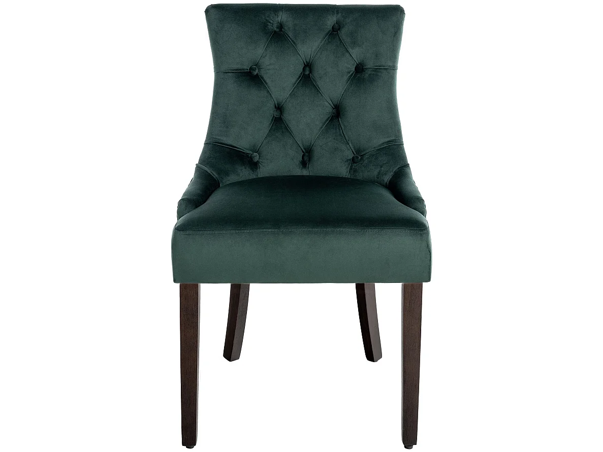 chaise salle à manger - Velours & Antique - Vert foncé - Aberdeen