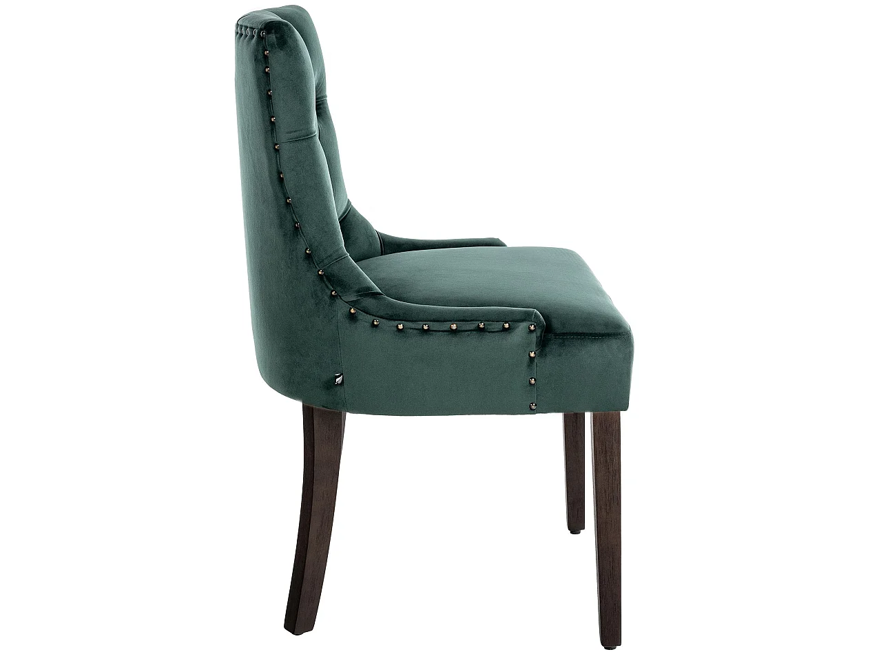 chaise salle à manger - Velours & Antique - Vert foncé - Aberdeen