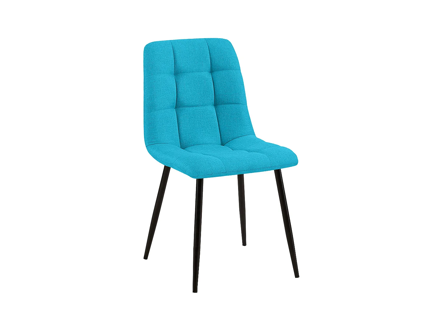 chaise salle à manger - Tissu - Turquoise - Tilde