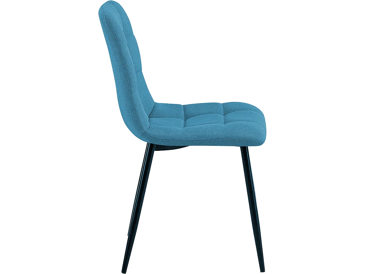 chaise salle à manger - Tissu - Turquoise - Tilde