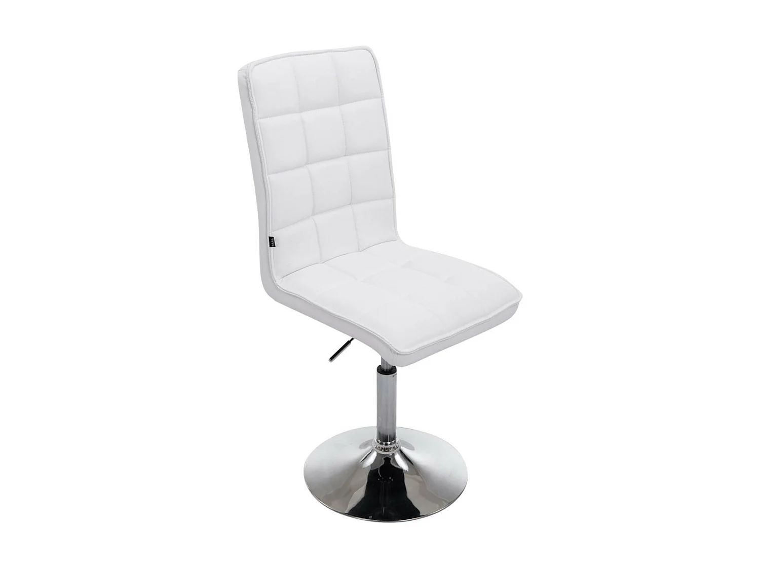 Chaise de salle à manger - Similicuir & Métal chromé - Blanc - Peking V2