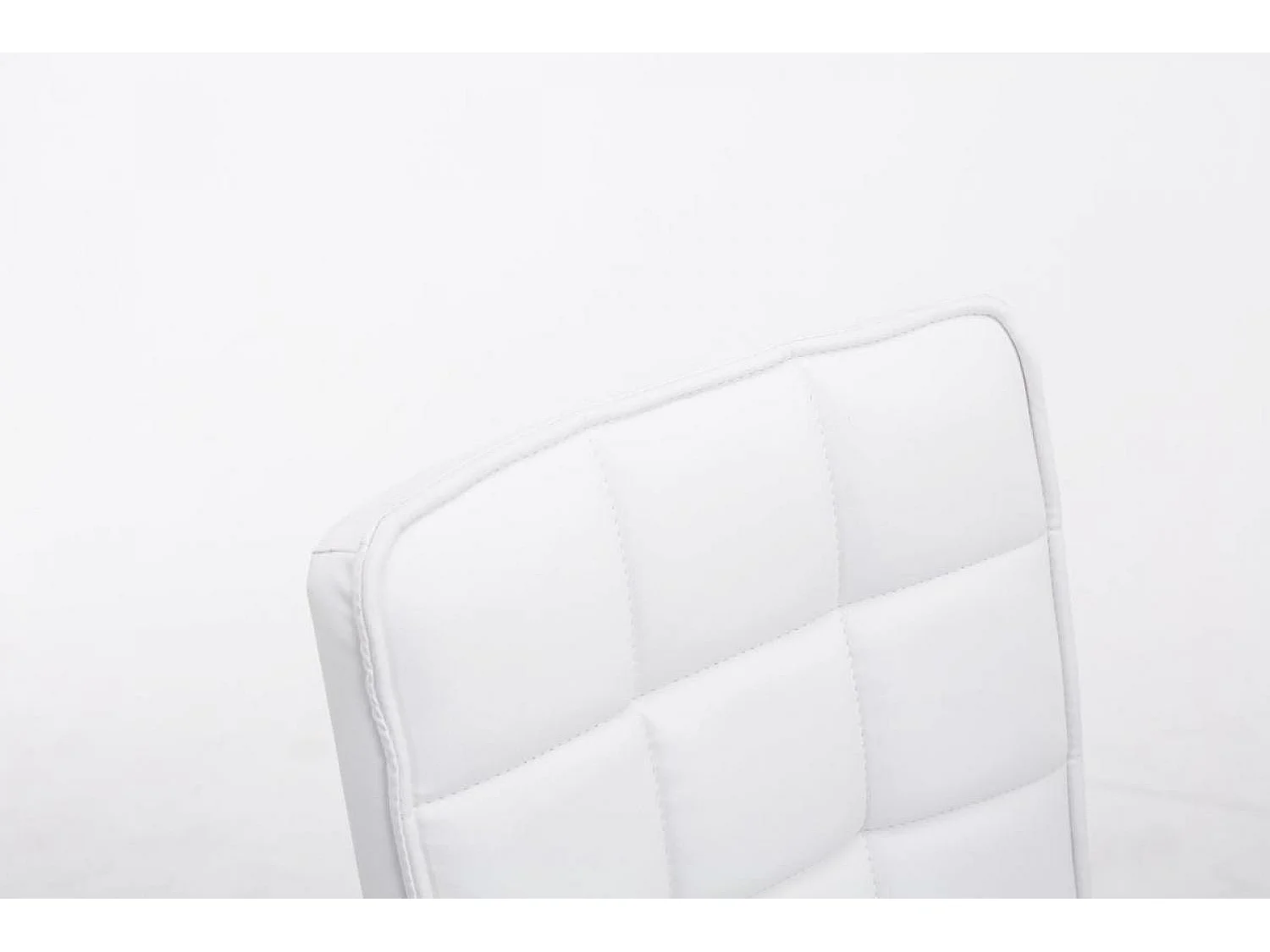 Chaise de salle à manger - Similicuir & Métal chromé - Blanc - Peking V2