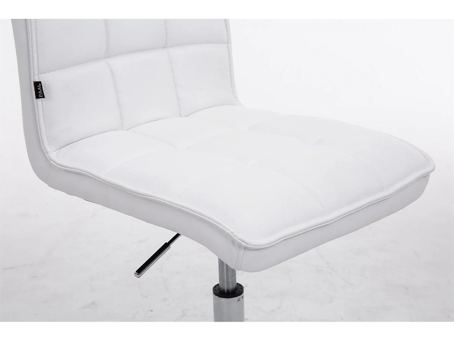Chaise de salle à manger - Similicuir & Métal chromé - Blanc - Peking V2