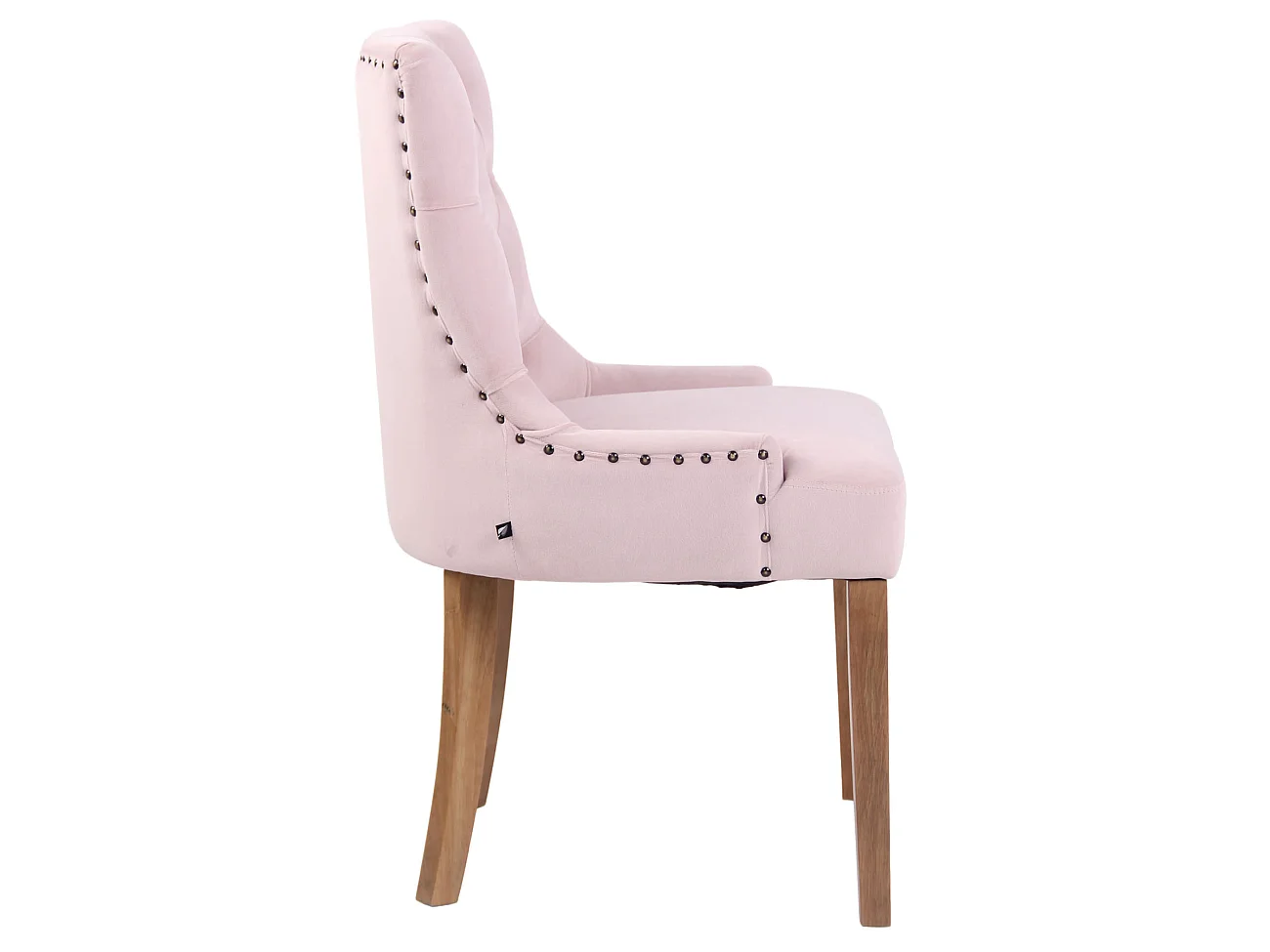 chaise salle à manger - Velours & Antique clair - Rose - Aberdeen