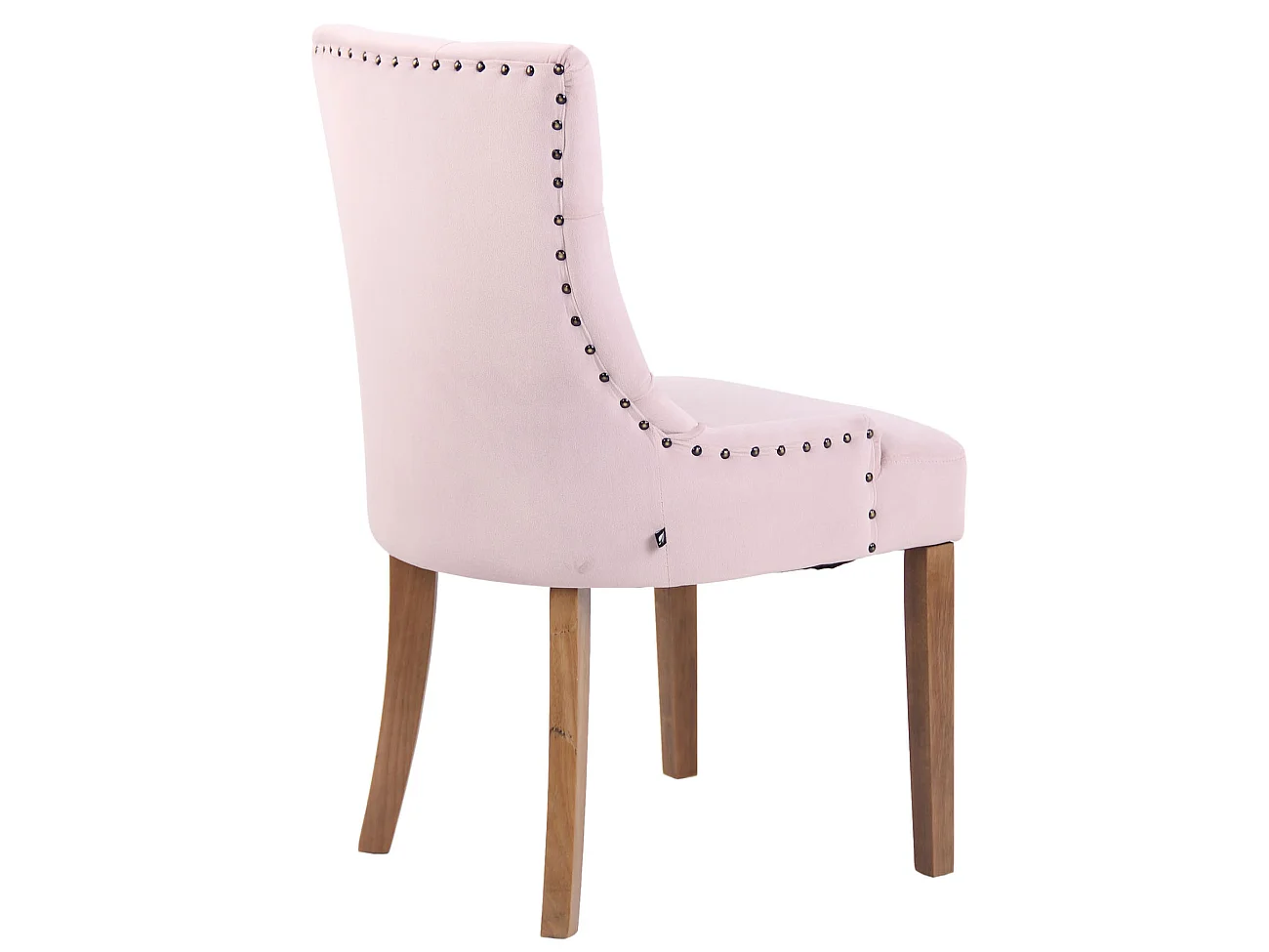 chaise salle à manger - Velours & Antique clair - Rose - Aberdeen