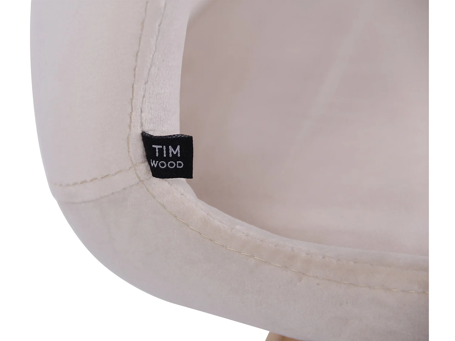 Lot de 2  chaise salle à manger - Velours - Crème - Luna