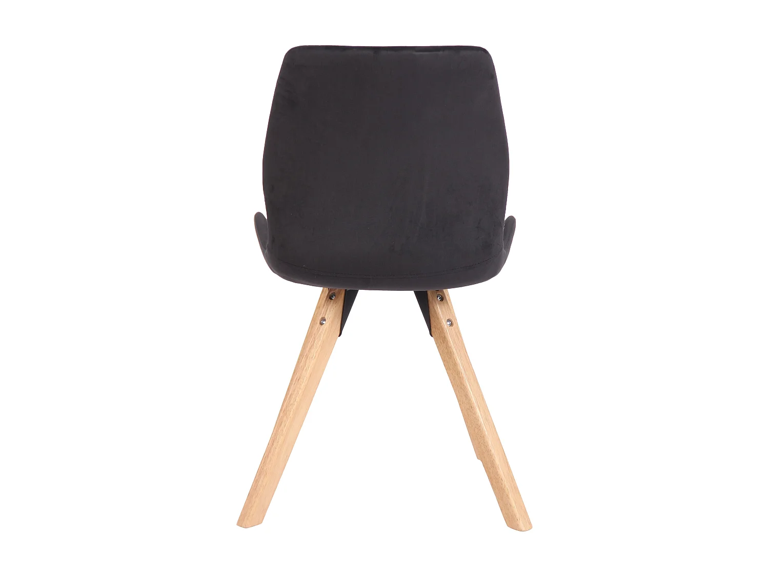 chaise salle à manger - Velours - Noir - Luna