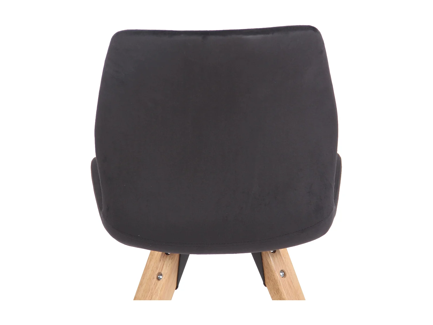 chaise salle à manger - Velours - Noir - Luna