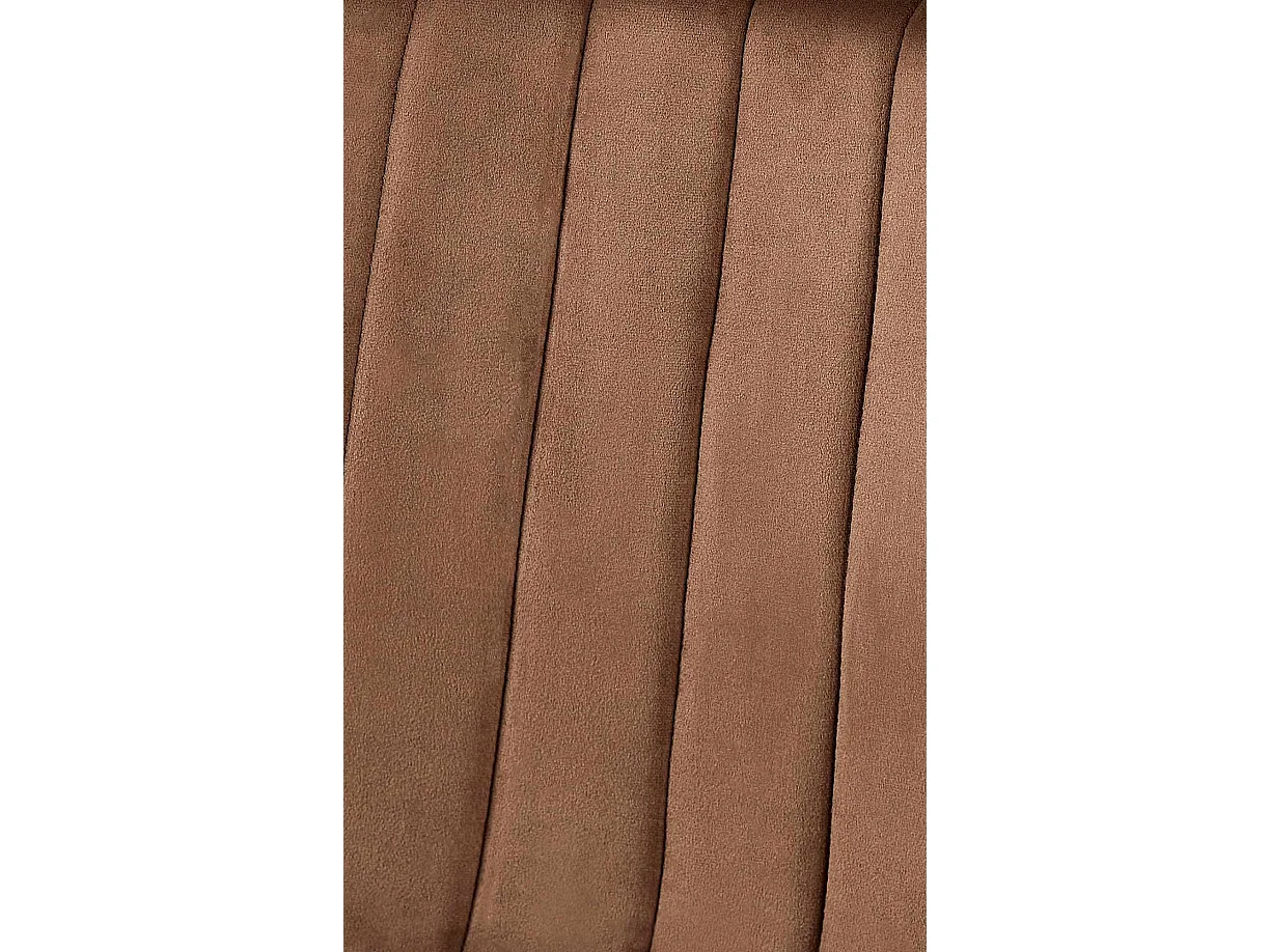 Lot de 4  chaise salle à manger - Velours - Marron - Dijon