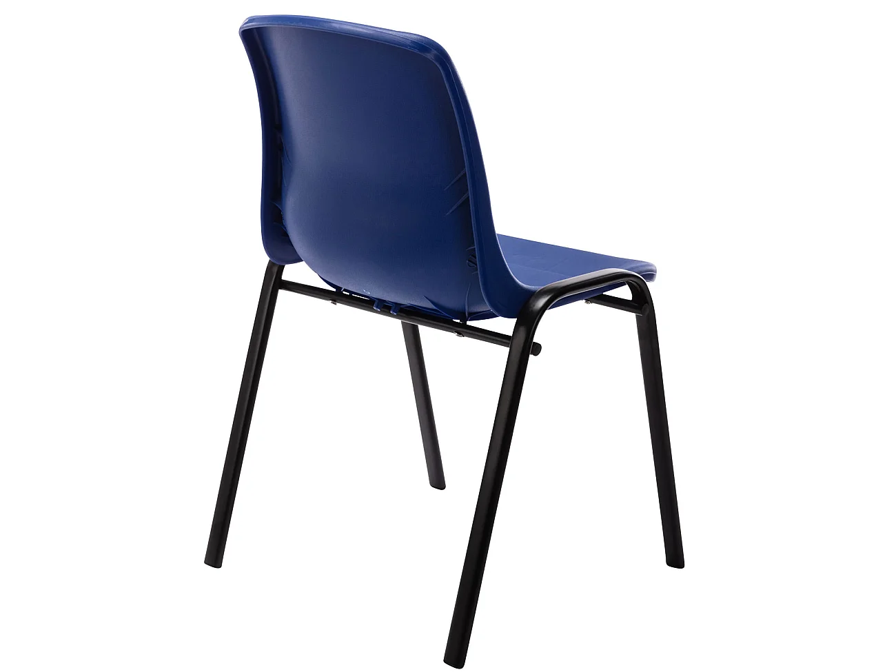 Lot de 4  chaise salle à manger - Plastique - Bleu - Nowra