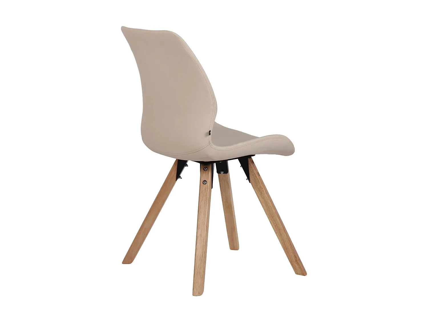 Set van 4  Eetkamerstoelen - Kunstleer - creme - Luna