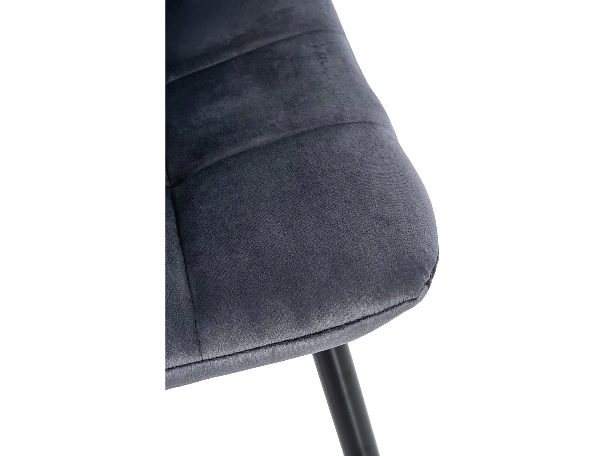 Eetkamerstoelen - Fluweel - donkergrijs - Antibes