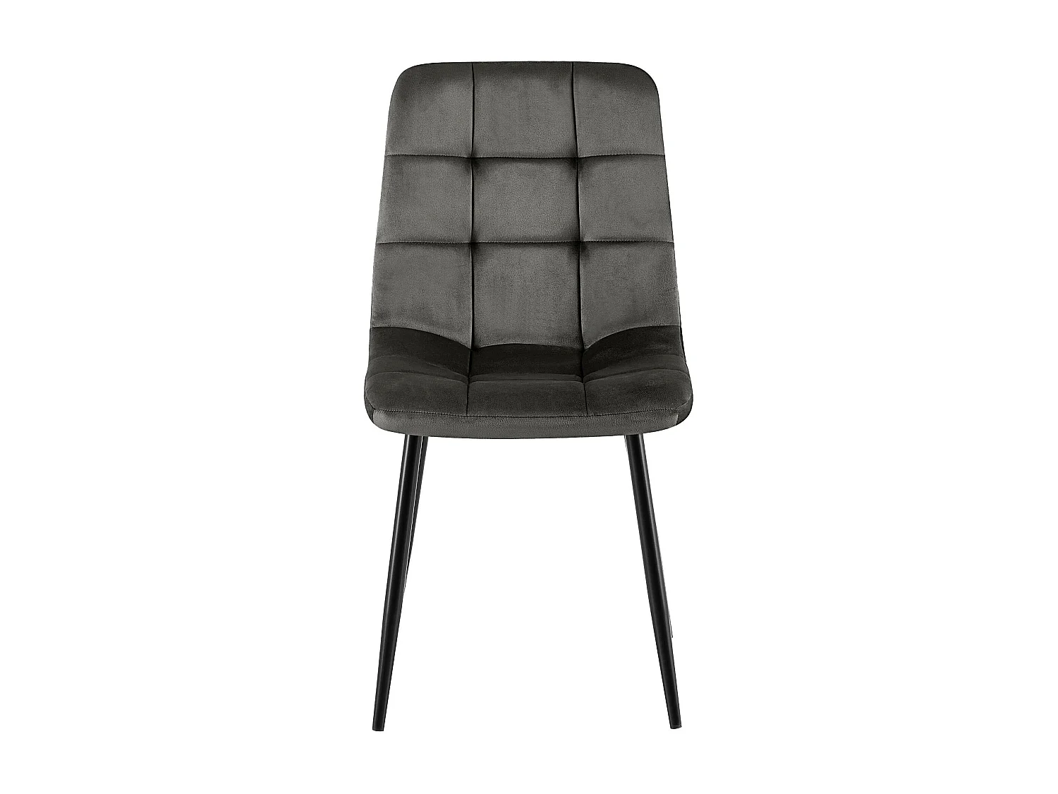 chaise salle à manger - Velours - Gris foncé - Antibes