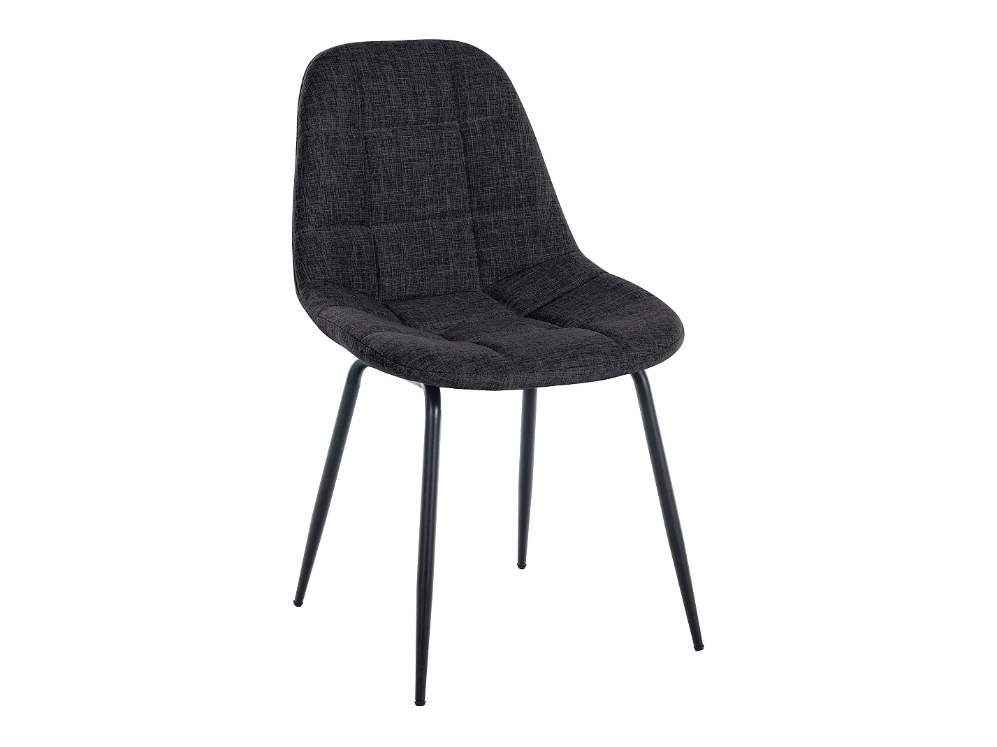 chaise salle à manger - Tissu - Gris foncé - Tom