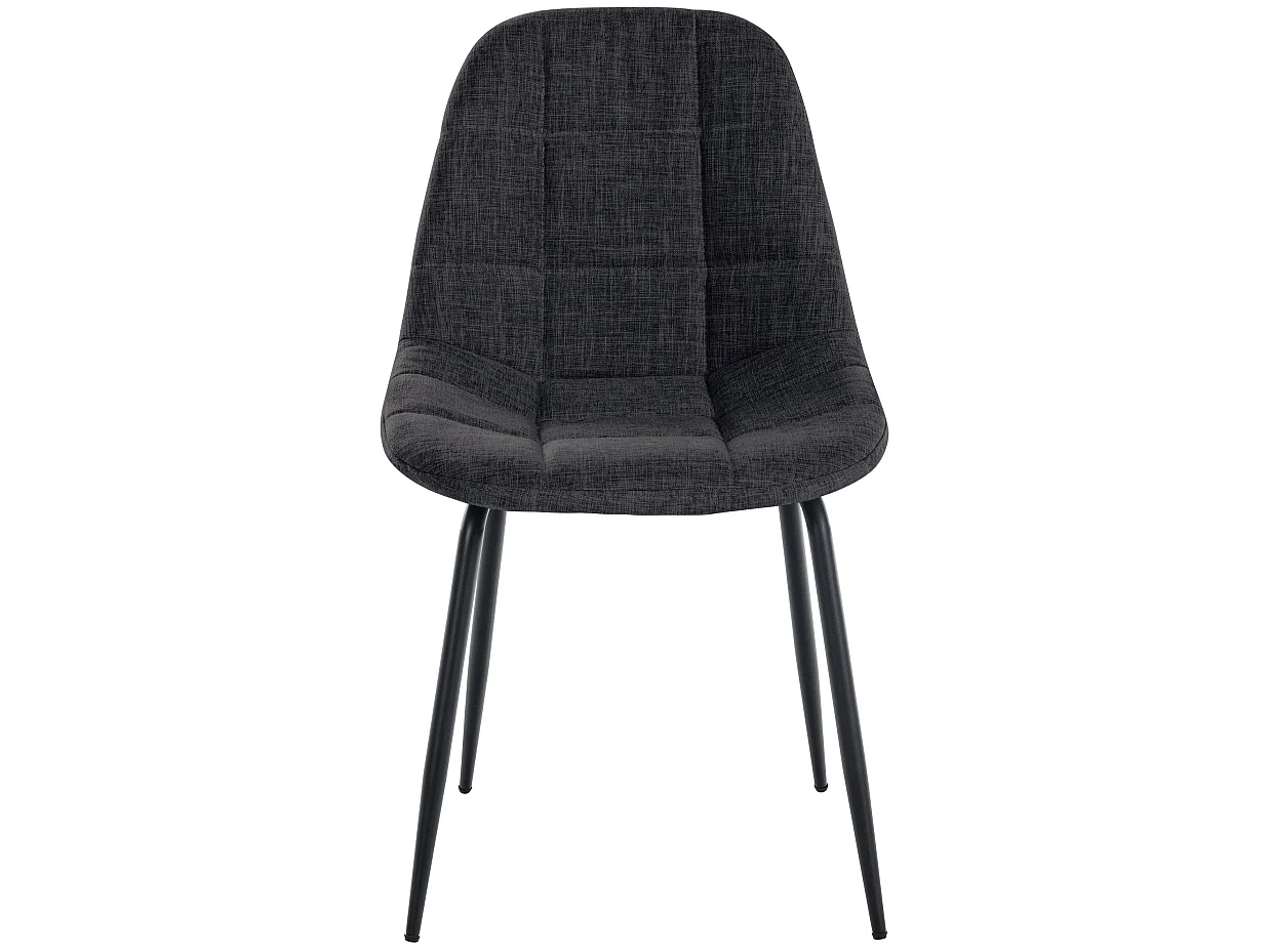 chaise salle à manger - Tissu - Gris foncé - Tom