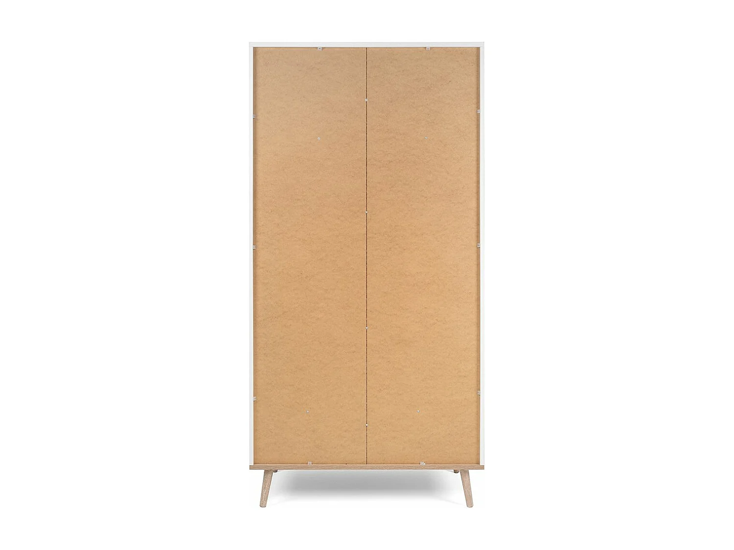 Armoire 2 Portes 2 Tiroirs avec Penderie H180 cm - COPENHAGUE
