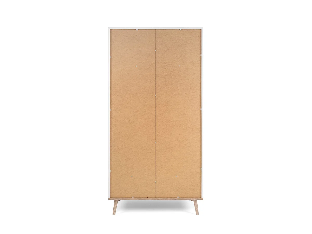 Szafa 2-drzwiowa z 2 szufladami i miejscem na wieszaki H180 cm - COPENHAGEN