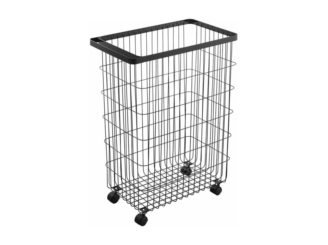 Wäschekorb mit Rollen aus Metall H56,5cm