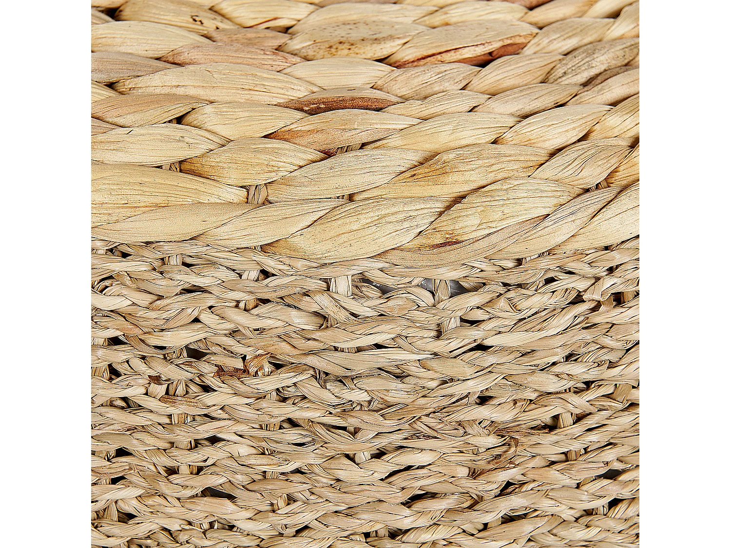 Pouf BACKAN Fibre de jacinthe d'eau Beige