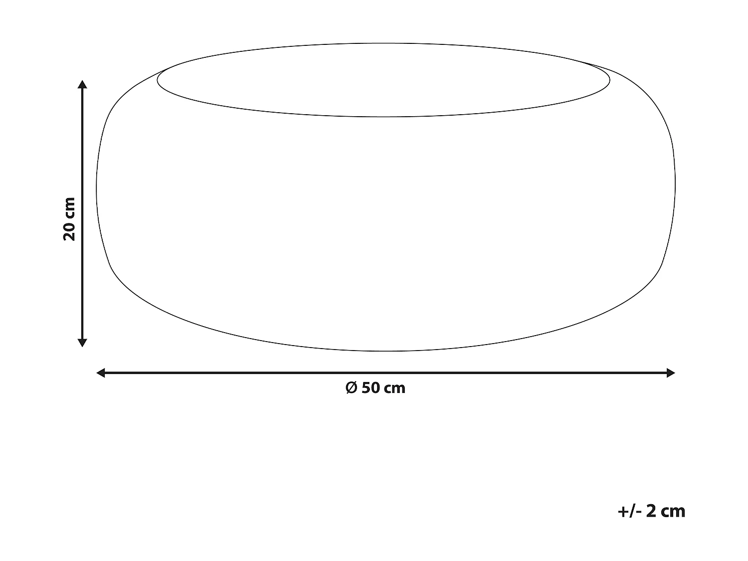 Pouf BACKAN Fibre de jacinthe d'eau Beige