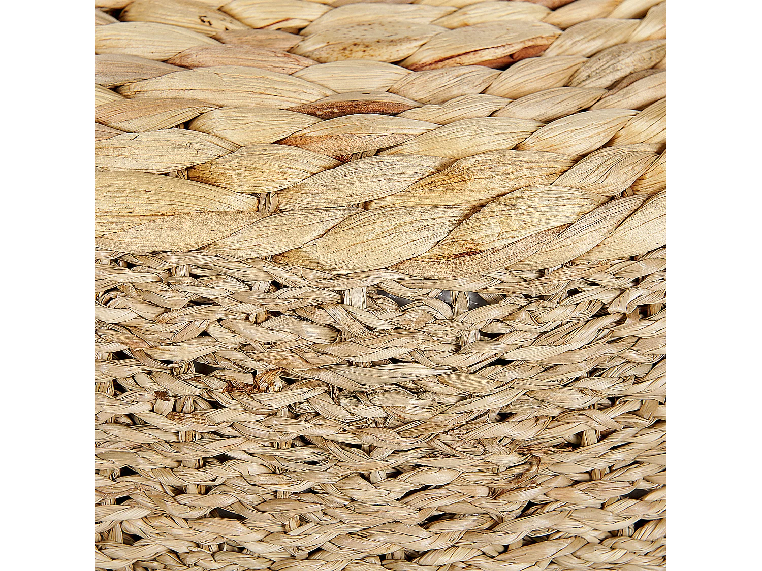 Pouf BACKAN Fibre de jacinthe d'eau Beige