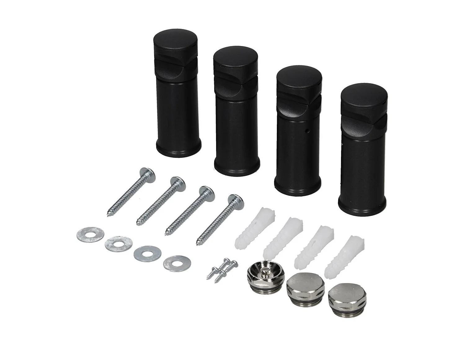 Radiatore da bagno attacco laterale nero 60x80cm con elemento riscaldante 600 W