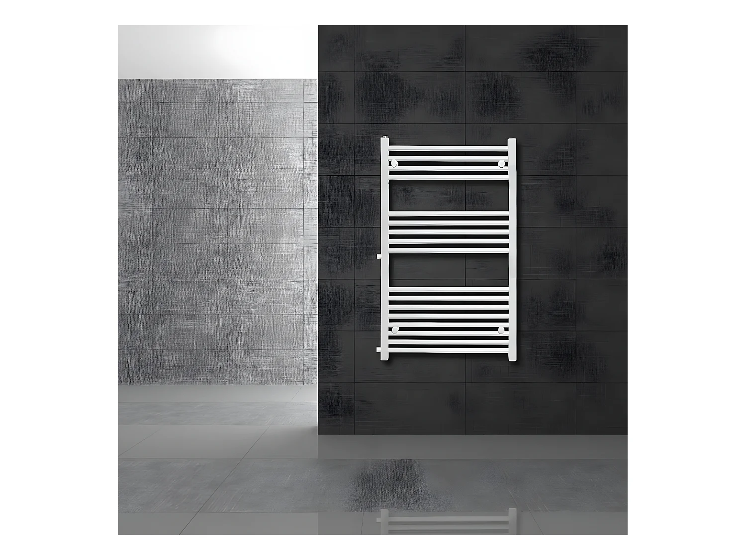 Radiateur de rénovation Remplacement radiateur de salle de bain Radiateur 600x1200 mm Blanc