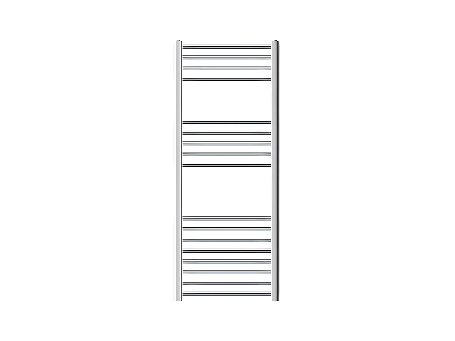 Radiateur de salle de bain Sahara Raccord latéral chauffe-serviettes Chrome 500x1200 mm