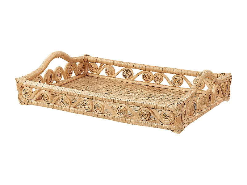 Plateau décoratif CALAYAN Rotin Beige