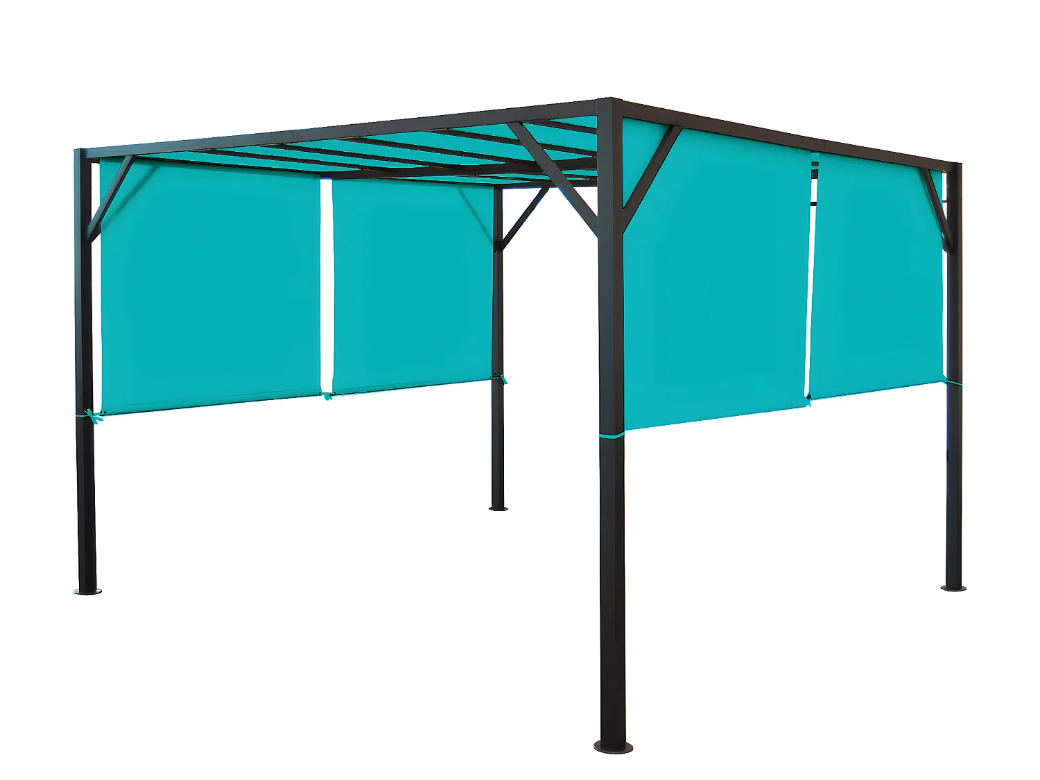 Vervangen overkapping voor pergola Beja,  turquoise-blauw