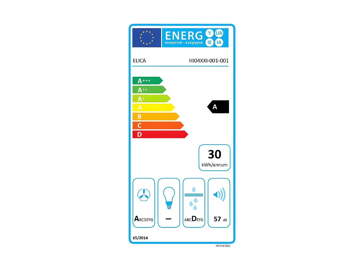 Elica Table de cuisson aspirante induction 60cm 4 feux 7500w noir - PRF0167053
