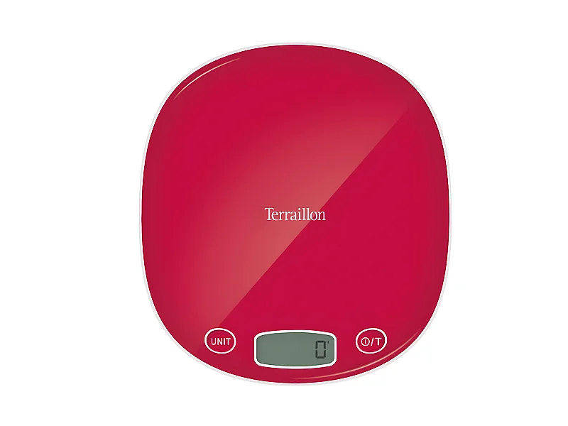 Terraillon Balance de cuisine électronique 5kg-1g framboise - MACARON FRAMBOISE