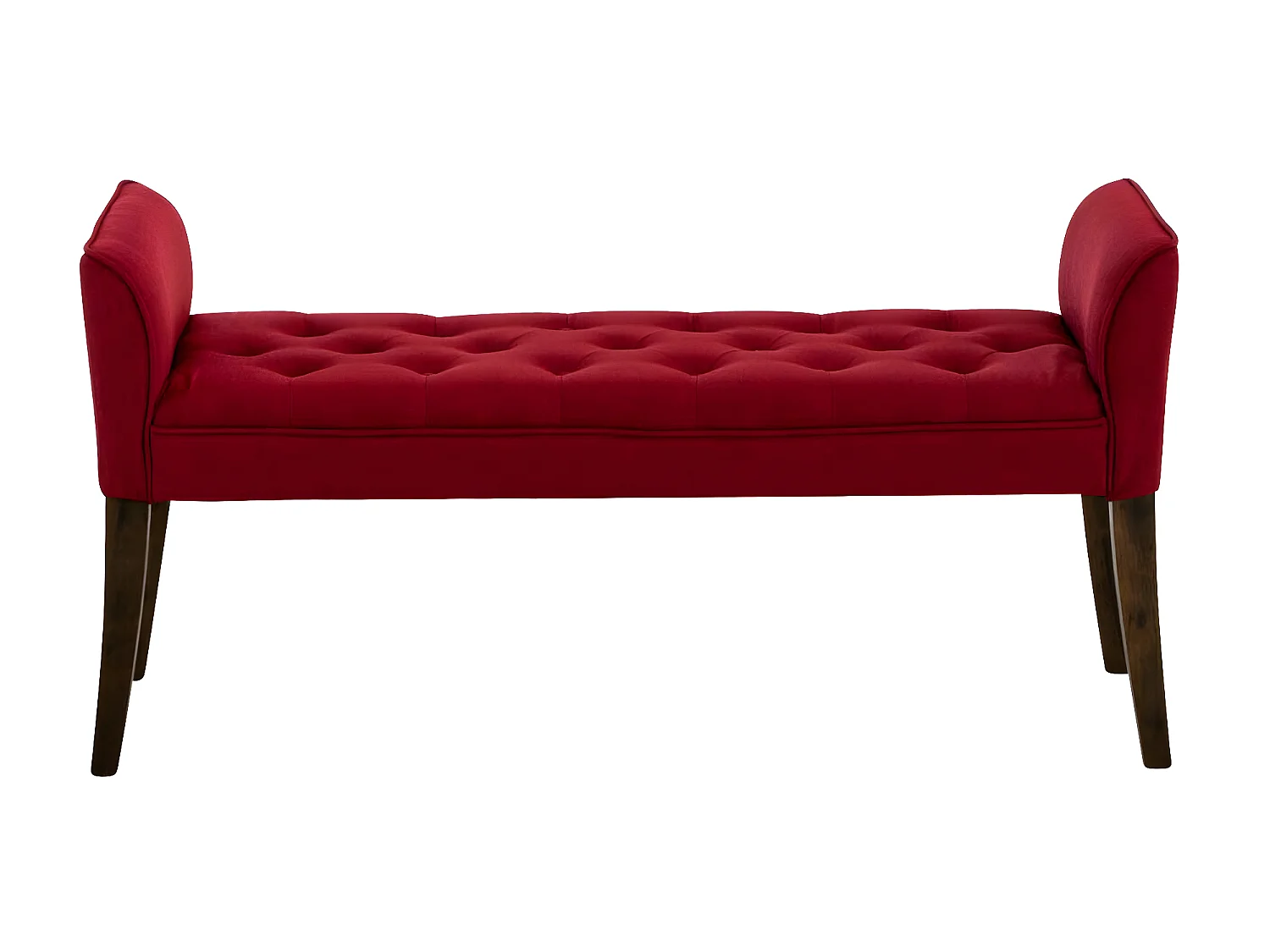 Banc banquette capitonné en bois marron 133 x 43 x 64 cm BAN10098