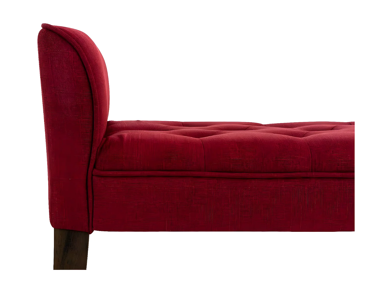 Banc banquette capitonné en bois marron 133 x 43 x 64 cm BAN10098