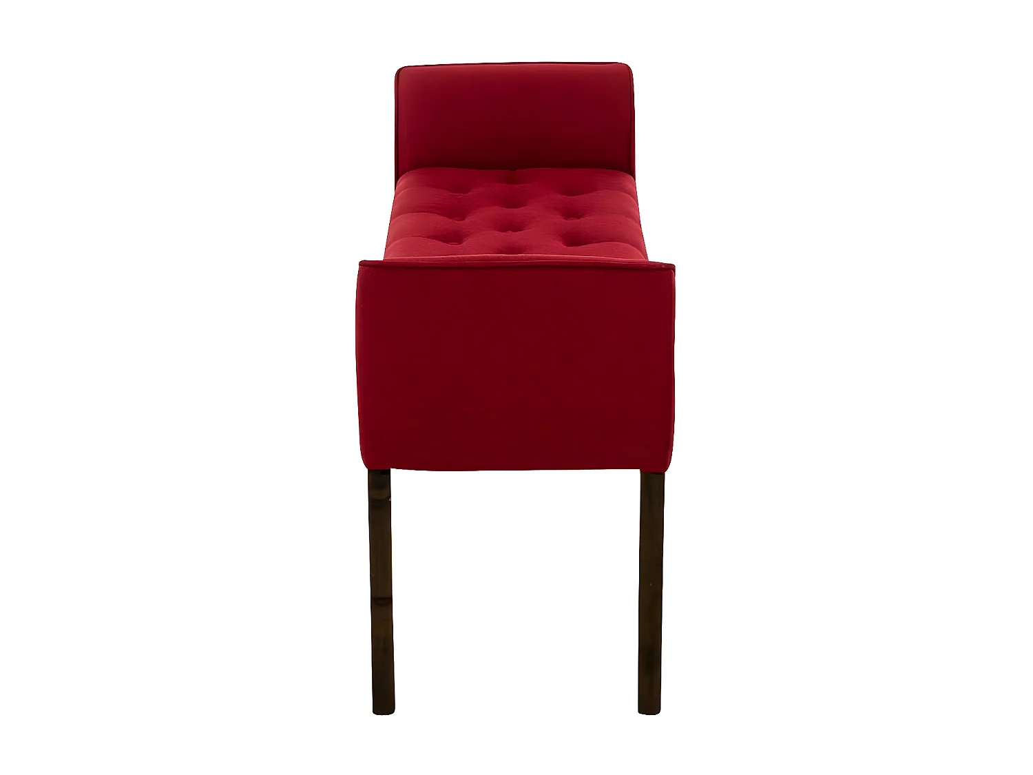 Banc banquette capitonné en bois marron 133 x 43 x 64 cm BAN10098